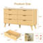 Commode cannelée en bois