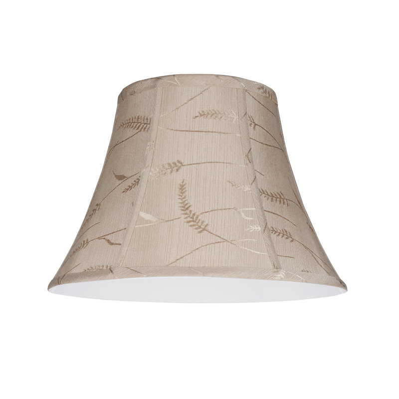 Abat-jour cloche en tissu texturé jacquard H 9,5 po (araignée) en avoine