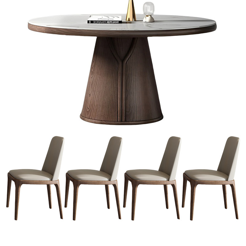 Combinaison simple de table ronde et de chaise, 5
