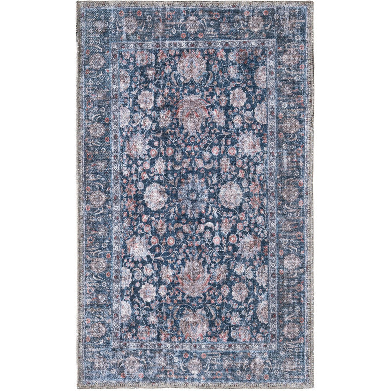 Tapis Samarth Thorine, Bleu, Rectangle 2 pi x 3 pi 1 po