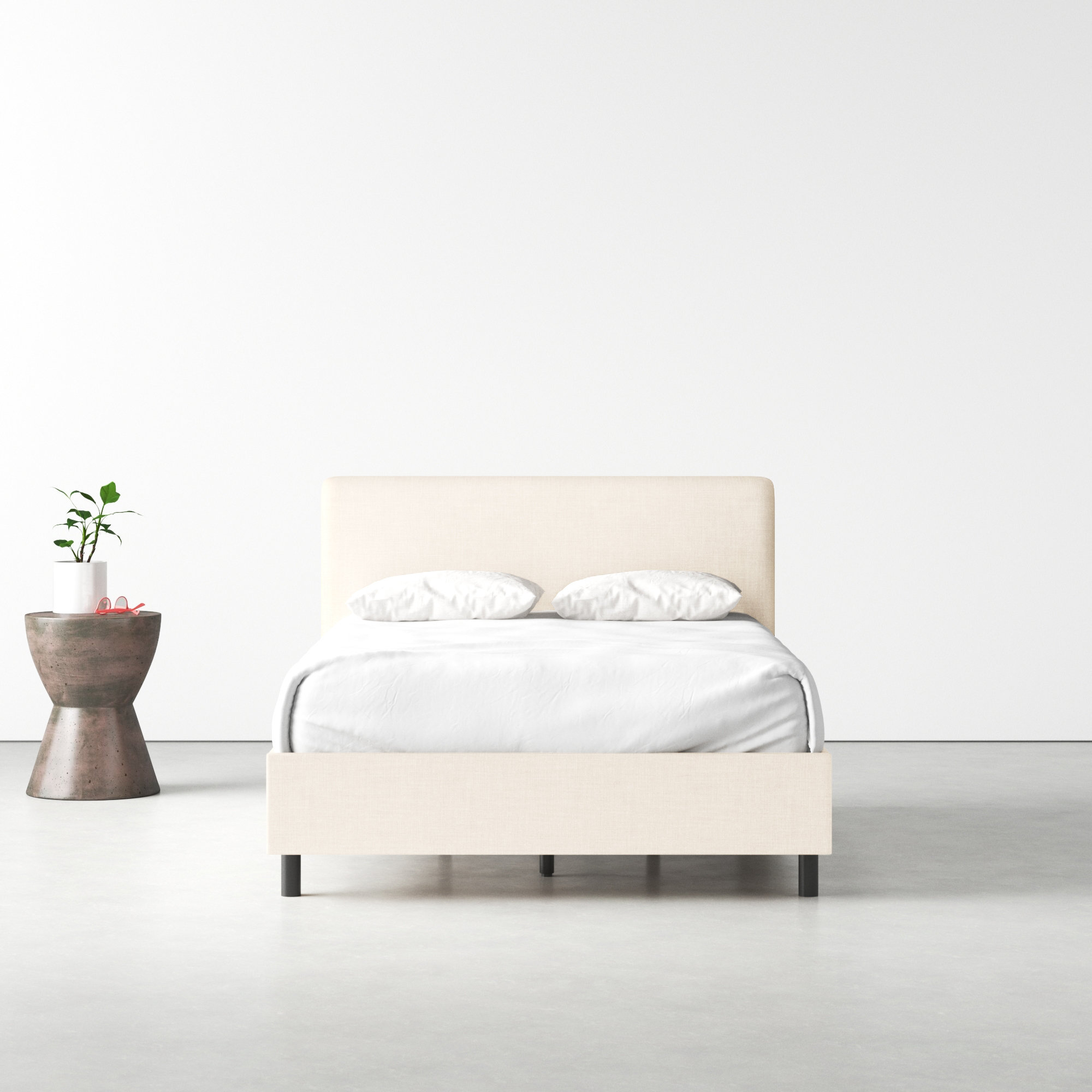 Eisley Upholstered Bed, Queen, Zuma Natural Textured Linen