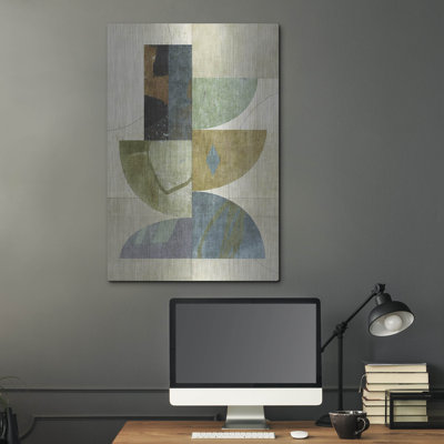  «Collage no. 29» par Suzanne Nicoll, art mural en métal, 24 po x 36 po