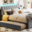 Lit plateforme tapissier Teddy