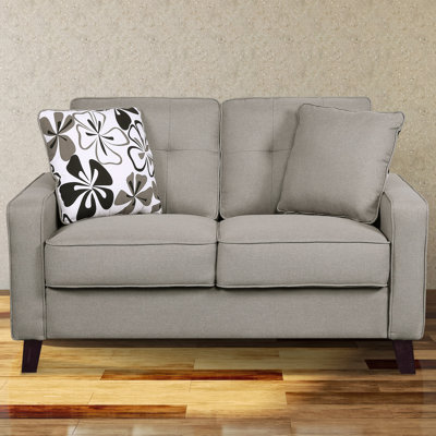 Carmenlita 51" Linen Square Arm Loveseat
