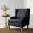 Bedford Decker 28.75" Wide Traditional Fabric Plaid Wingback Accent Armchair, Charcoal-52189349