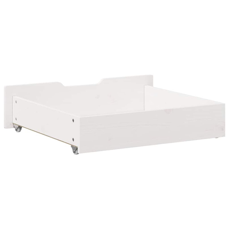 Underbed Storage Drawers, 17 H x 75 L x 55 W cm, White