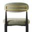 Ensemble de 4 tabourets de comptoir à dossier en velours vert moderne avec repose-pieds 25,8 po Velora-131635158