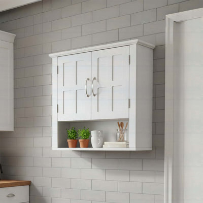 Elegant Bathroom Wall Storage Cabinet,with Adjustable Shelves