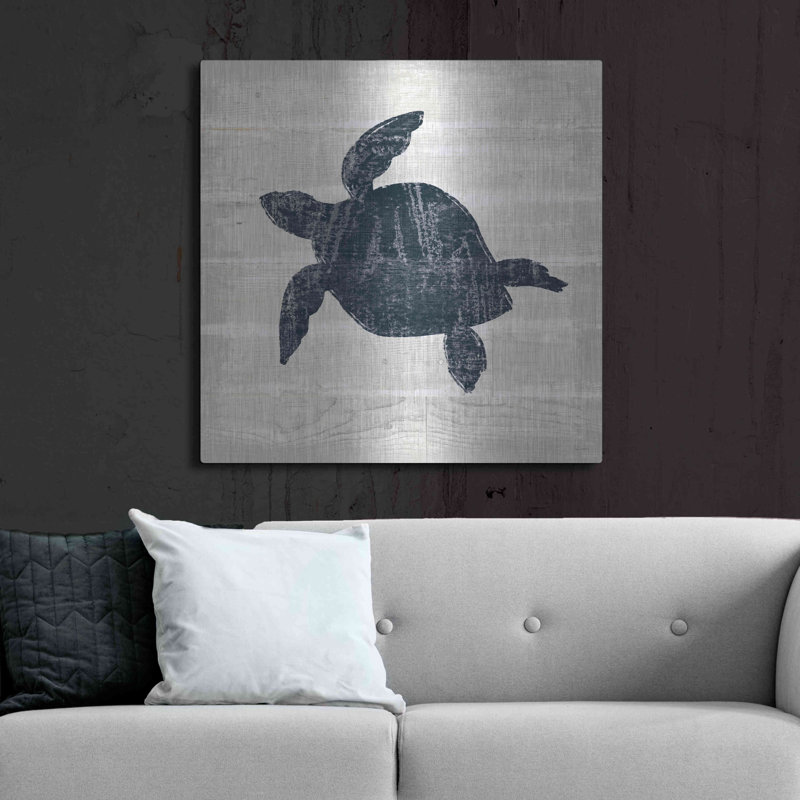 «Driftwood Coast III Blue» par Sue Schlabach - impression de dessin sans cadre, H 36 po x l 36 po x P 0,13 po