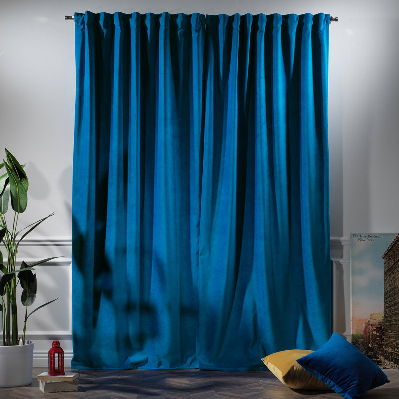 Decorative Double Panel in Matt, Extra Wide X Extra Long, L 52 po x L 72 po, 44 - bleu