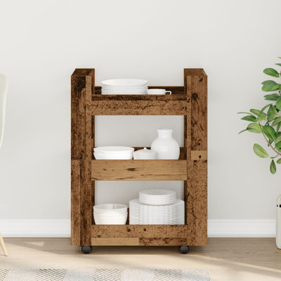 Kitchen Trolley 23.6X17.7X31.5 In Engineered Wood by Ebern Designs