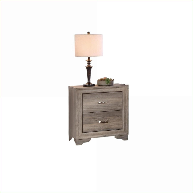 Table de chevet moderne à 2 tiroirs avec rangement pour chambre à coucher