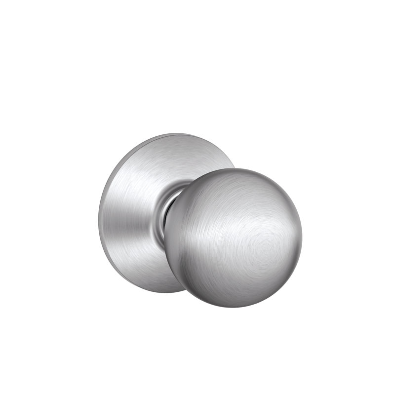 Orbit Hall and Closet Door Knob, Satin Chrome