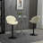 2 Bar Stools In Cream, Adjustable With Back And Foot Rest, Suited For Kitchen Pub Counter Heights Footrest Supplied, Meeting Requirements Of Height Users