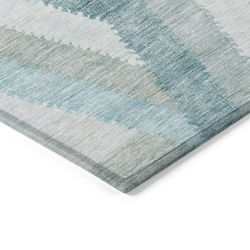 Tapis bleu sarcelle lavable intérieur / extérieur 8 pi x 10 pi bleu sarcelle