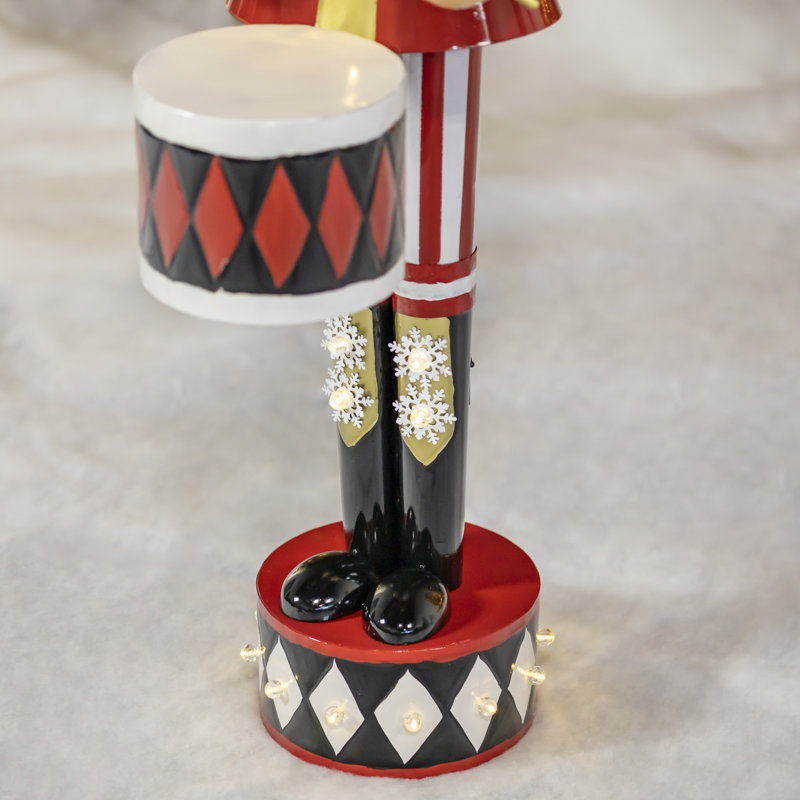 Large iron Christmas nutcracker with drum