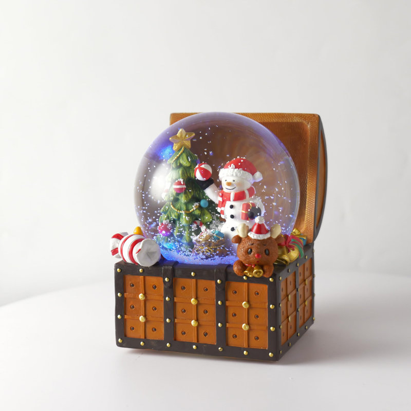 Bonhomme de neige et coffre au trésor