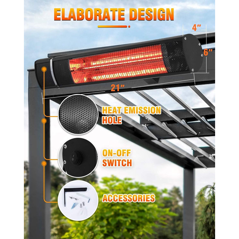 Chauffe-terrasse électrique monté au plafond