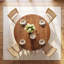 Walnut Solid Wood Base Dining Table