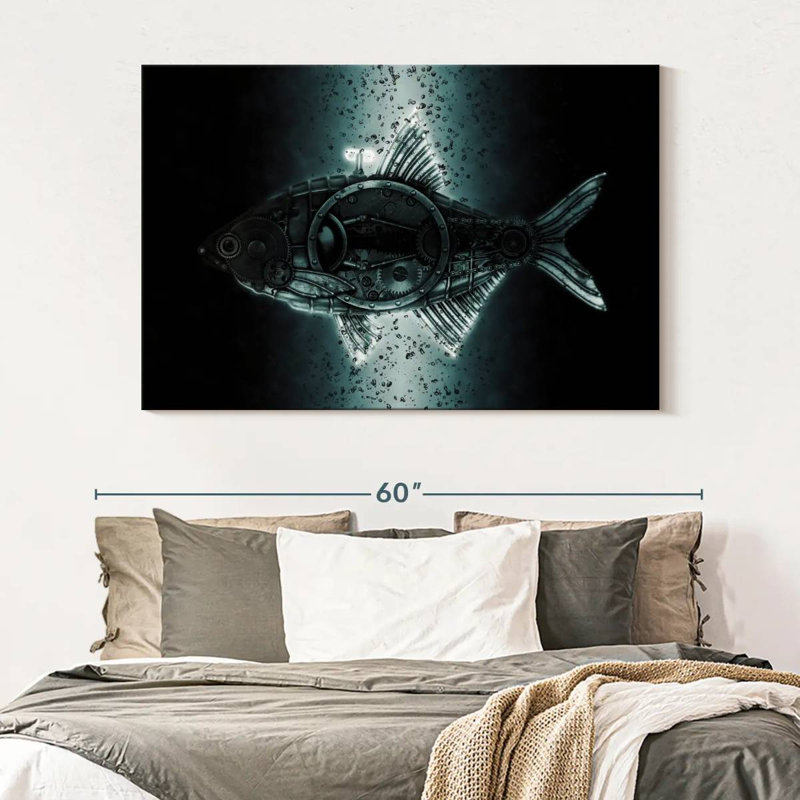 Kelan Steampunk Bream, 34" H x 51" W
