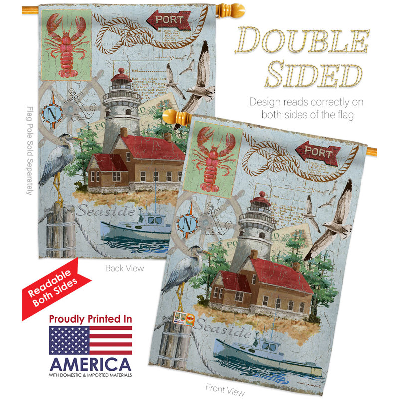 Drapeau de maison en polyester à 2 côtés 40 x 28 po