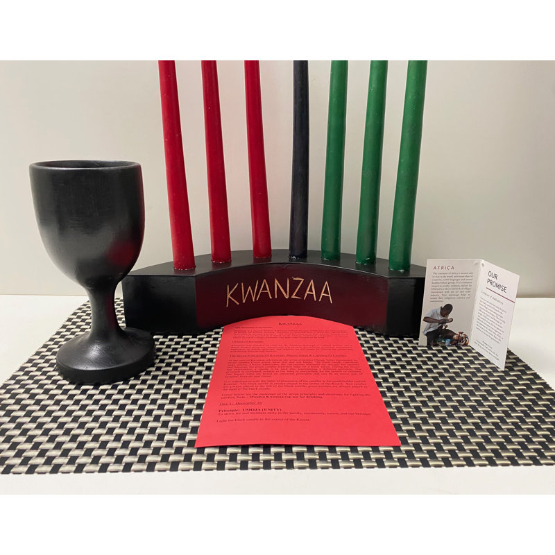 11 Pc Kwanzaa Classic Kinara & Celebration Set (Ghana)
