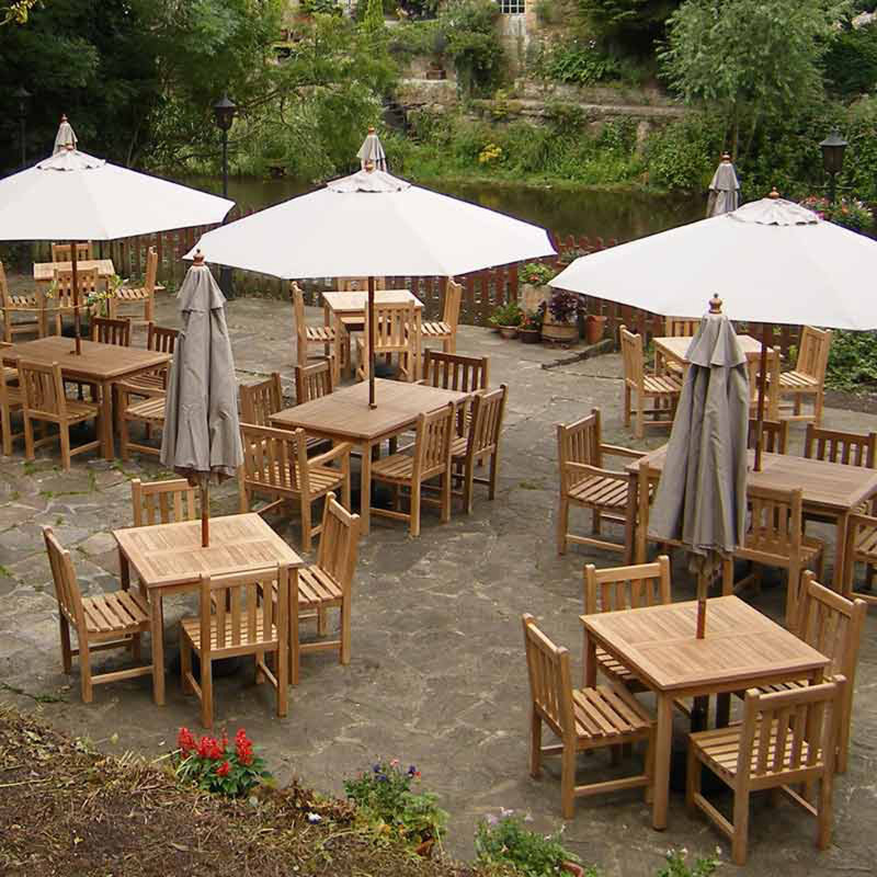 Katelynn 4 - Person Teak Wood Patio Dining Set with Square Table