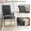 Fauteuil de salle à manger capitonné à dossier haut, lin-1886541626