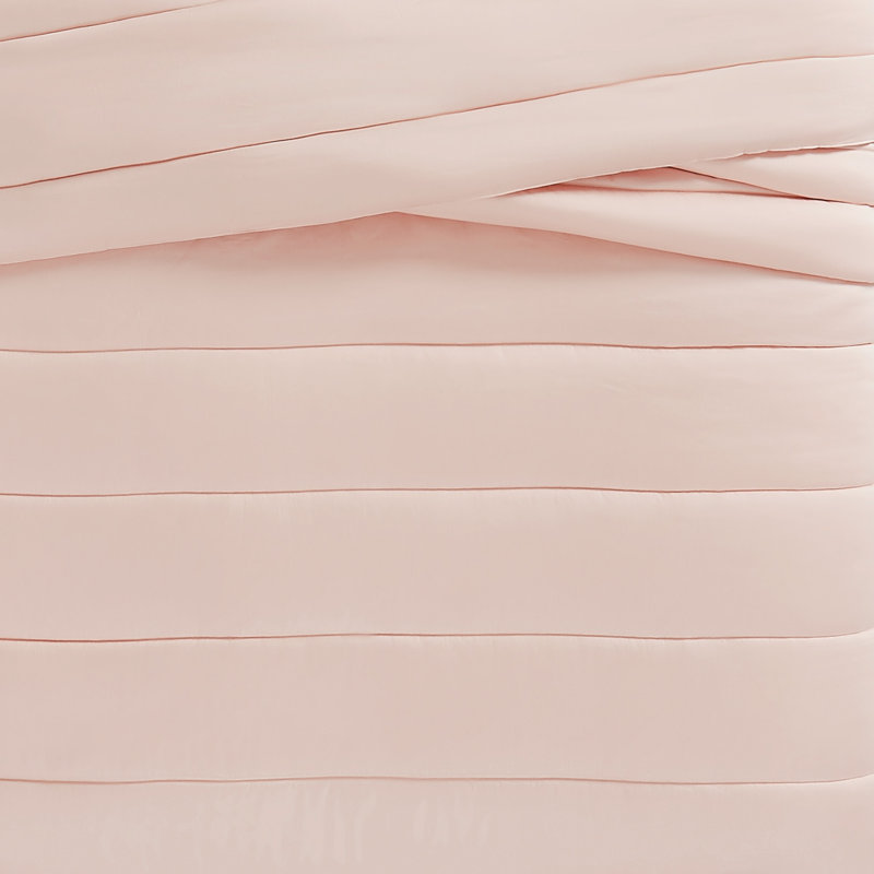 Christian Siriano NY Cotton Sateen 2 Piece Comforter Set, King Comforter + 2 King Shams, Blush