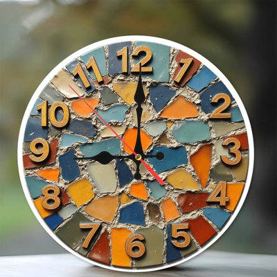 Horloge murale mosaïque
