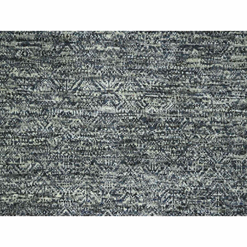 9'x12'1" Nickel Grey Kohinoor Herat Design Pure Wool Hand Knotted Rug G76389