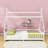 House Bed With LED Light,  Guardrails And Removable Roof-426283090-426283091