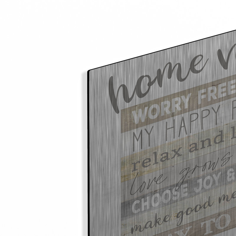 Trinx «Home Vibes» par Marla Rae, art mural en métal, H 12 po x l 12 po