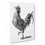 A Cock in Black & White by Johan Teyler - Wrapped Canvas-55368309