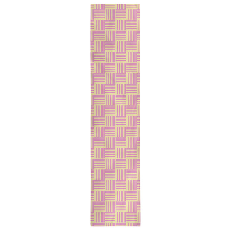 Fractured Stripes Table Runner, 16" x 90", Yellow/Pink