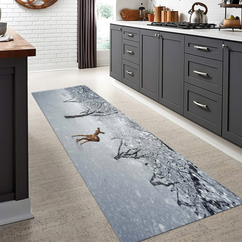 Splendid Non Woven Soft Printed Rug Featuring an Intricate Floral Pattern in Pleasing Earth Tones Ideal for Enhancing the Elegance and Comfort of Your Living Space