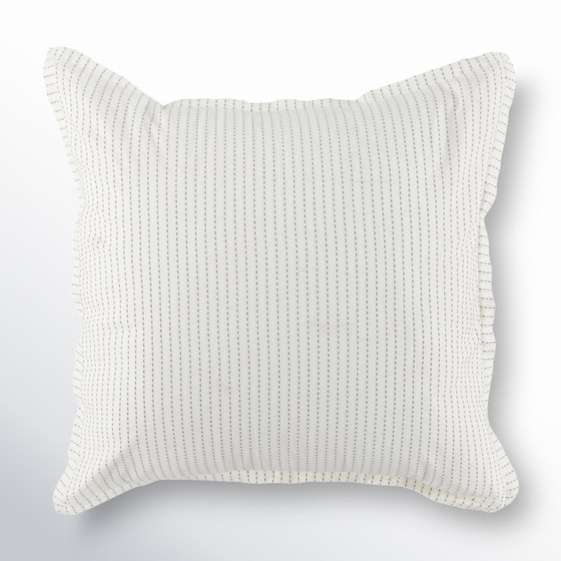 Taie décorative 100% coton Burrowes, Euro, Ivoire