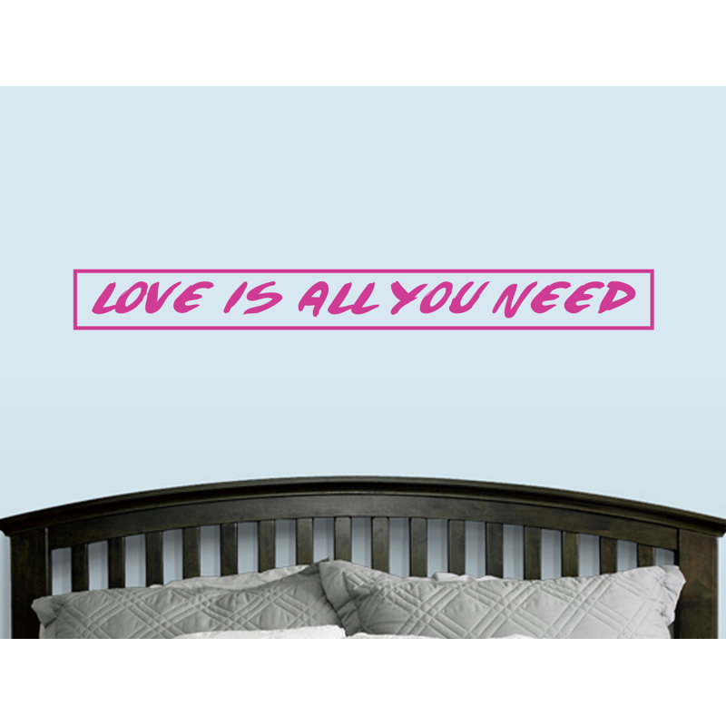 Décalcomanie murale « love is all you needs » Melitta, Rose vif