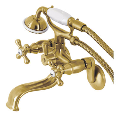 Kingston Brass Kingston Two-Handle Clawfoot Tub Faucet with Hand Shower