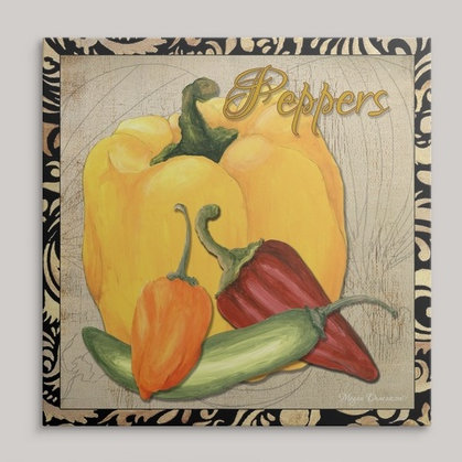«Wicham Legumes Peppers» par Megan Duncanson, impression, H 16 po x l 16 po x P 1,5 po, Toile