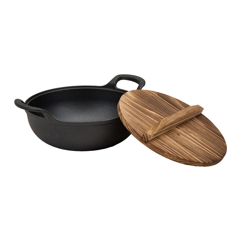 Living And Home Cast Iron Soup Pot, 7cm H x 25cm W