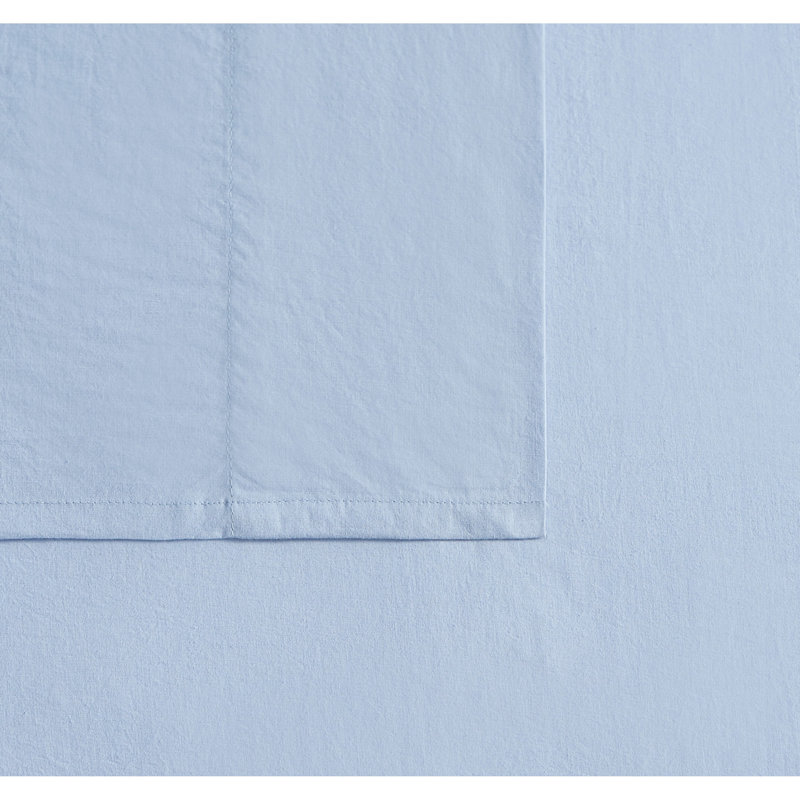 The Farmhouse by Rachel Ashwell Washed Cotton Sheet Set, Full Sheet Set with 2 Pillowcases, Light Blue