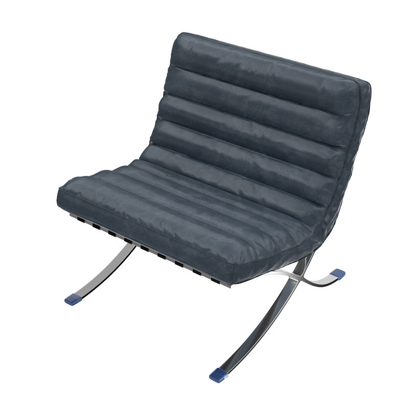 Méridienne pliable Mid-Century, Bleu