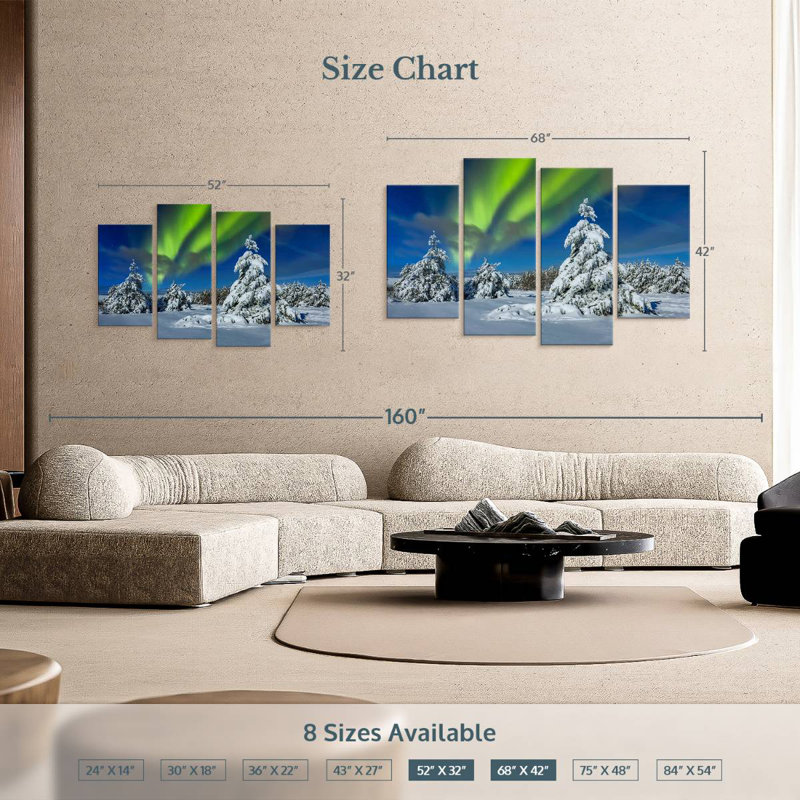 Alvord Winter Northern Lights, 42" H x 68" W