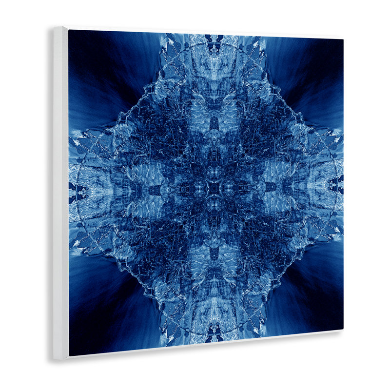 Art mural bleu sur plaque Tie Dye par El Perkin