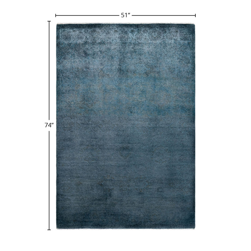 Overyed One-of-a-Kind Rectangle 4'3" X 6'2" Hand Knotted Area Rug