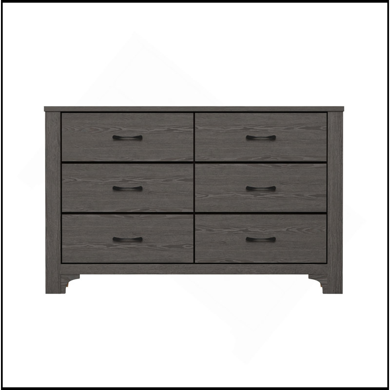 Commode brune à 6 tiroirs
