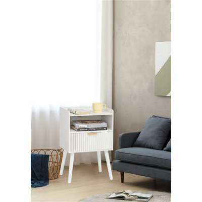 Table de chevet moderne avec tiroir de rangement - Élégante et fonctionnelle