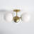 Deniaud Glass Semi Flush Mount-2133602614