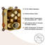 Système de douche thermostatique à double pomme de douche avec douchette intégrée et douchette pour la douche-91264275